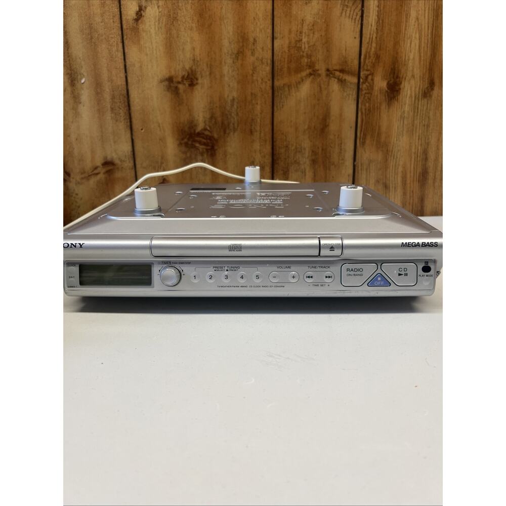 Sony ICF-CD543RM Under Cabinet TV/Weather/FM/AM CD Kitchen Radio READ DESC